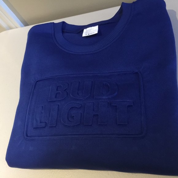 Bud Light Beer Blue Sweatshirt Size Small Unisex - Picture 8 of 8